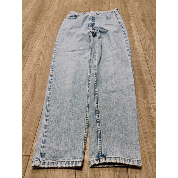 VTG Guess Jeans Mens 30x30 Blue Straight USA 80s 90s Y2K Light Wash Grunge Logo‎ - Picture 1 of 11